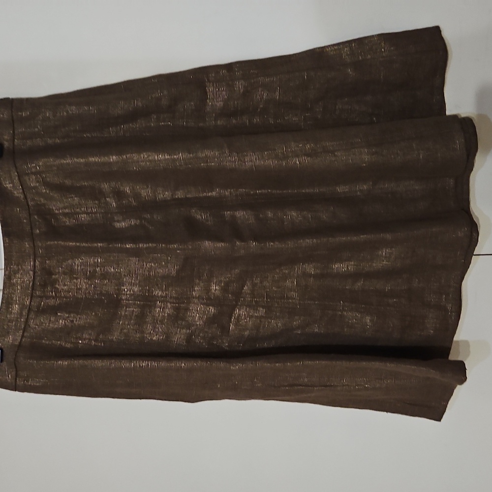 Dana Buchman Shimmering Brown A-Line Skirt